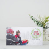 Cartes Pour Fêtes Annuelles Joyeuse photo de Noël (Debout devant)