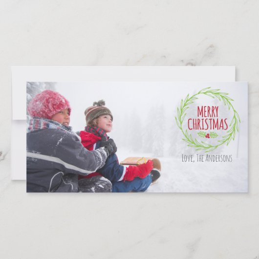 Cartes Pour Fêtes Annuelles Joyeuse photo de Noël (Devant)