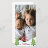 Cartes Pour Fêtes Annuelles Joyeuse photo de Noël (Devant / Derrière)