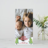 Cartes Pour Fêtes Annuelles Joyeuse photo de Noël (Debout devant)