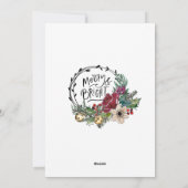 Cartes Pour Fêtes Annuelles Joyeuse photo de Noël familiale  (Dos)