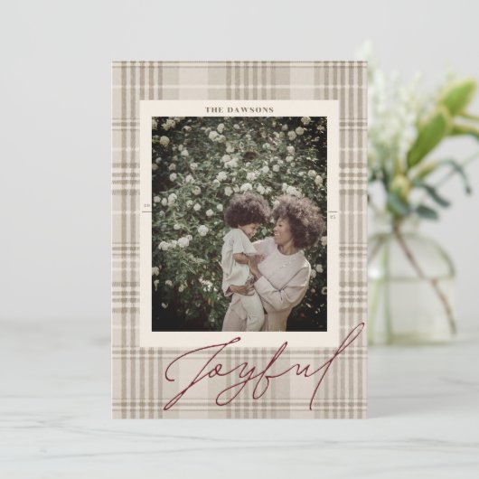 Cartes Pour Fêtes Annuelles Joyeuse photo de Noël Joyeuse (Debout devant)