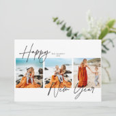 Cartes Pour Fêtes Annuelles Joyeuse photo du Nouvel An trois (Debout devant)