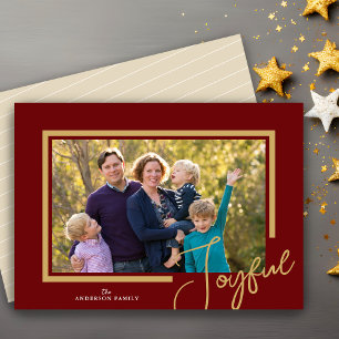 Cartes Pour Fêtes Annuelles Joyeuse photo minimaliste de Noël