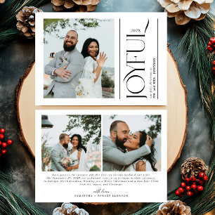 Cartes Pour Fêtes Annuelles Joyeuse photo nouvellement mariée Premier Noël Mar