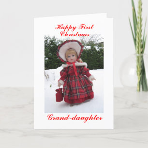 Cartes Pour Fêtes Annuelles Joyeuse première petite-fille de Noël