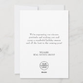 Cartes Pour Fêtes Annuelles Joyeuse quarantaine Noël Deer Buffalo Corporate (Dos)