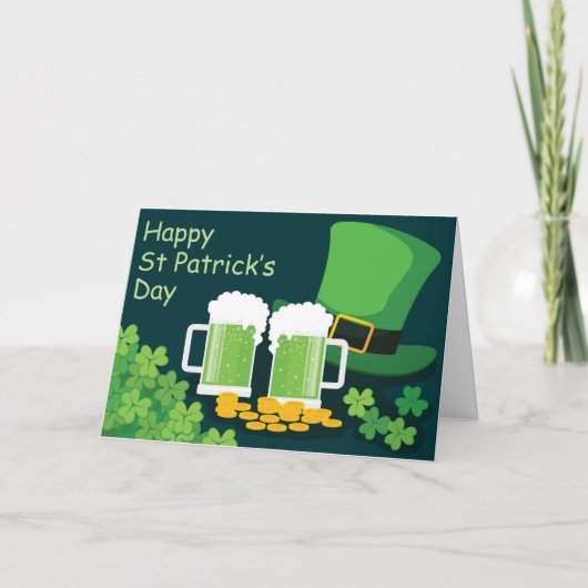 Cartes Pour Fêtes Annuelles Joyeuse Saint-Patrick (Devant)