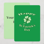 Cartes Pour Fêtes Annuelles Joyeuse Saint-Patrick (Devant / Derrière)