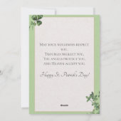 Cartes Pour Fêtes Annuelles Joyeuse Saint-Patrick (Dos)