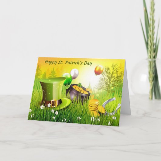Cartes Pour Fêtes Annuelles Joyeuse Saint-Patrick (Devant)