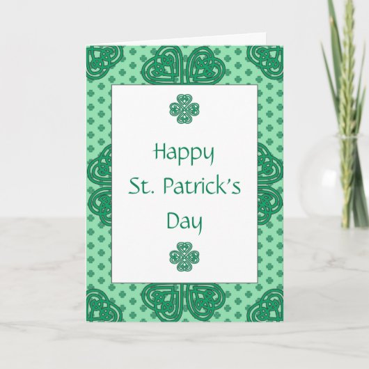 Cartes Pour Fêtes Annuelles Joyeuse Saint-Patrick avec la bénédiction irlandai (Devant)
