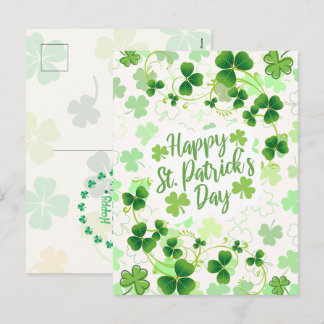 Cartes Pour Fêtes Annuelles Joyeuse Saint-Patrick Bénédictions irlandaises