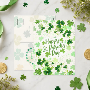 Cartes Pour Fêtes Annuelles Joyeuse Saint-Patrick Bénédictions irlandaises