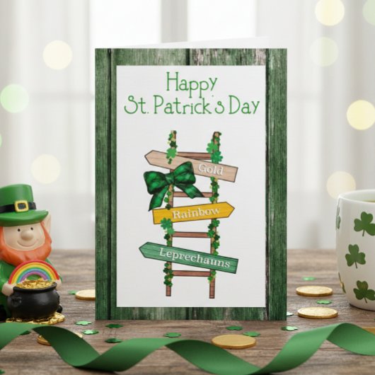 Cartes Pour Fêtes Annuelles Joyeuse Saint-Patrick Bois VertCarte Postale