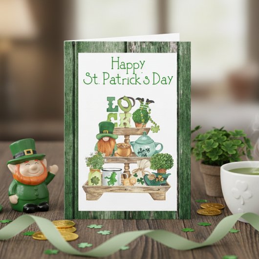 Cartes Pour Fêtes Annuelles Joyeuse Saint-Patrick Bois vertCarte postale  Fête