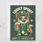 Cartes Pour Fêtes Annuelles Joyeuse Saint-Patrick Celtique Irlandais Chat Chan (Devant)