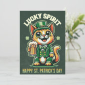 Cartes Pour Fêtes Annuelles Joyeuse Saint-Patrick Celtique Irlandais Chat Chan (Debout devant)