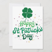 Cartes Pour Fêtes Annuelles Joyeuse Saint-Patrick Chanceux Shamrocks Simple (Devant)