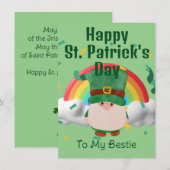 Cartes Pour Fêtes Annuelles Joyeuse Saint-Patrick Chanceux trèfles Simple (Devant / Derrière)