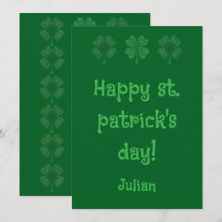 Cartes Pour Fêtes Annuelles Joyeuse Saint-Patrick – Classique Irlandais