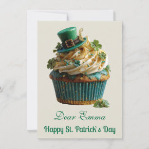 Cartes Pour Fêtes Annuelles Joyeuse Saint-Patrick Cupcake Chanceux