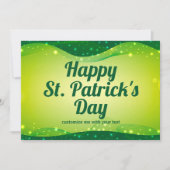 Cartes Pour Fêtes Annuelles Joyeuse Saint-Patrick Cute personnalisé vert scint (Devant)