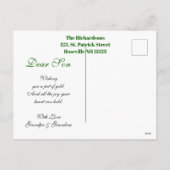 Cartes Pour Fêtes Annuelles Joyeuse Saint-Patrick Fête des Pères Fils, Petit-F (Dos)