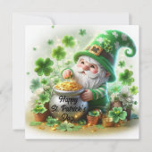 Cartes Pour Fêtes Annuelles Joyeuse Saint-Patrick Gnome Mignon (Devant)