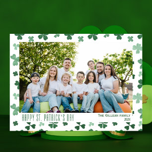 Cartes Pour Fêtes Annuelles Joyeuse Saint-Patrick Shamrocks famille 1 photo