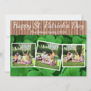 Cartes Pour Fêtes Annuelles Joyeuse Saint-Patrick Shamrocks famille 3 photo