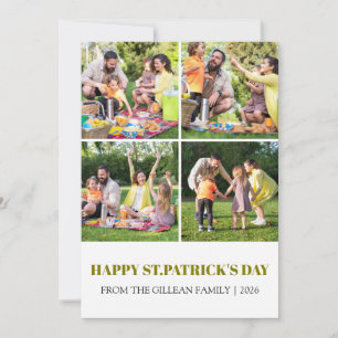 Cartes Pour Fêtes Annuelles Joyeuse Saint-Patrick Shamrocks photo de famille