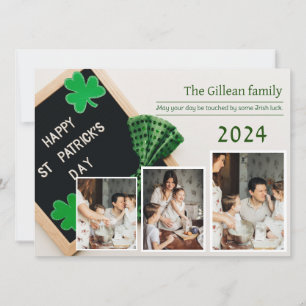 Cartes Pour Fêtes Annuelles Joyeuse Saint-Patrick Shamrocks photo de famille