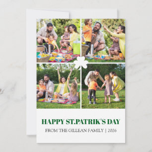 Cartes Pour Fêtes Annuelles Joyeuse Saint-Patrick Shamrocks photo de famille