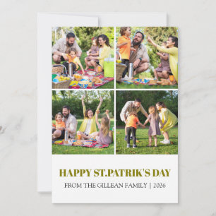 Cartes Pour Fêtes Annuelles Joyeuse Saint-Patrick Shamrocks photo de famille