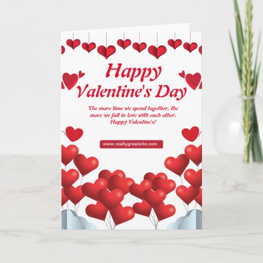 Cartes Pour Fêtes Annuelles Joyeuse Saint-Valentin (Devant)