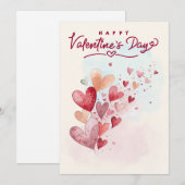 Cartes Pour Fêtes Annuelles Joyeuse Saint-Valentin (Devant / Derrière)