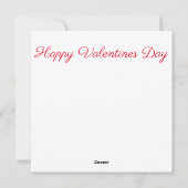 Cartes Pour Fêtes Annuelles Joyeuse Saint-Valentin (Dos)