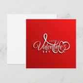 Cartes Pour Fêtes Annuelles Joyeuse Saint-Valentin (Devant / Derrière)