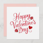 Cartes Pour Fêtes Annuelles Joyeuse Saint-Valentin (Devant / Derrière)
