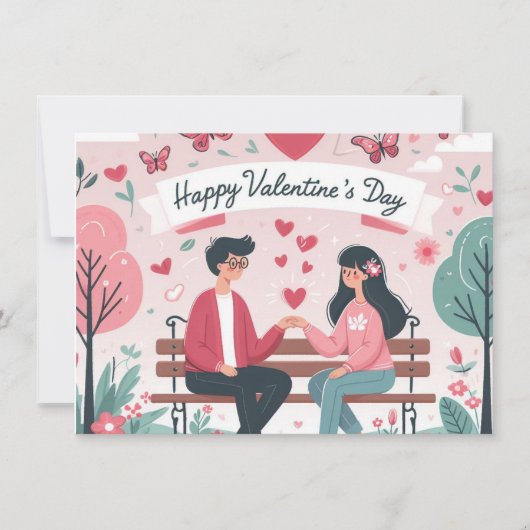 Cartes Pour Fêtes Annuelles Joyeuse Saint-Valentin (Devant)