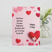 Cartes Pour Fêtes Annuelles Joyeuse Saint-Valentin (Debout devant)