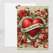 Cartes Pour Fêtes Annuelles Joyeuse Saint-Valentin (Devant / Derrière)