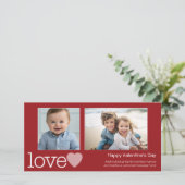 Cartes Pour Fêtes Annuelles Joyeuse Saint Valentin - 2 photos - horizontal (Debout devant)