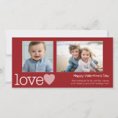 Cartes Pour Fêtes Annuelles Joyeuse Saint Valentin - 2 photos - horizontal (Devant)