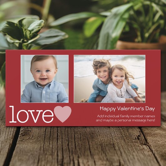 Cartes Pour Fêtes Annuelles Joyeuse Saint Valentin - 2 photos - horizontal