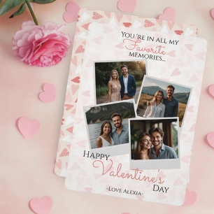 Cartes Pour Fêtes Annuelles Joyeuse Saint-Valentin 4 Collage de photos Cœurs r