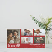 Cartes Pour Fêtes Annuelles Joyeuse Saint Valentin - 5 photo collage (Debout devant)