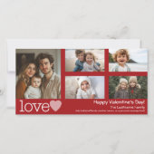 Cartes Pour Fêtes Annuelles Joyeuse Saint Valentin - 5 photo collage (Devant)