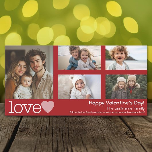 Cartes Pour Fêtes Annuelles Joyeuse Saint Valentin - 5 photo collage